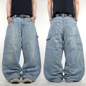Vintage faded carpenter grunge archive cyber baggy wide leg rare jeans